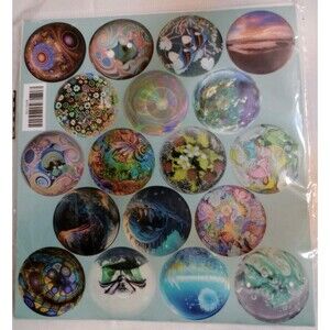 101 Circle 1 1/2 Inch Stickers Variety Scrapbooking Crafts